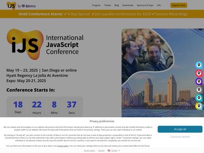 International JavaScript Conference San Diego preview